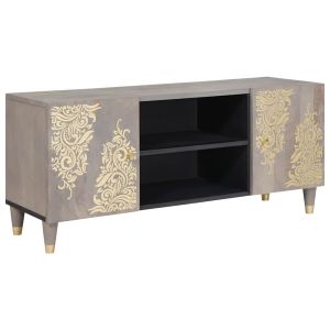 Móvel de tv - helloshop26 - 105 x 33 x 46 cm - madeira de mangueira - acent