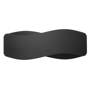 Lámpara de pared tila 2 negro acero 40x15x12cm
