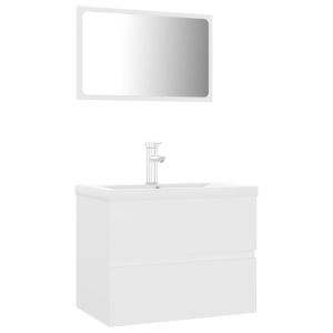 Conjunto de móveis de casa de banho contraplacado branco