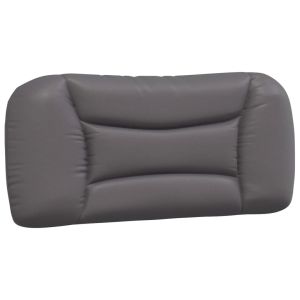vidaXL cabecero de cama acolchado cuero sintético gris 80 cm