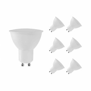 Pack de 6 lâmpadas LED foco gu10 6w equi.50w 540lm 6000k raydan home
