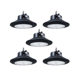 Capuz industrial suspenso ufo - 200w - ip65 - 6000k - alumínio - pack 5