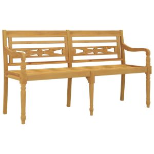 vidaXL banco batavia madera maciza de teca 150 cm