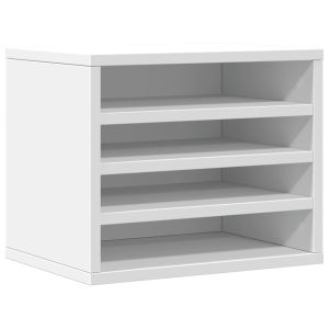 Organizador de escritório 36 x 26 x 29,5 cm em madeira de engenharia branca