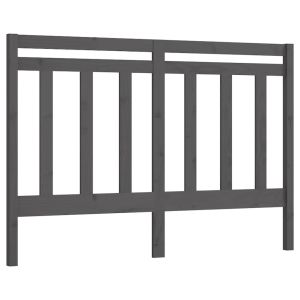 vidaXL cabecero de cama madera maciza de pino gris 126x4x100 cm