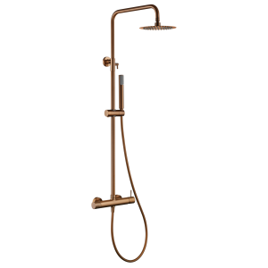 Conjunto de duche monocomando genova ouro rosa escovado [ imex® ]