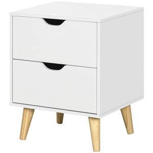 Mesa de cabeceira em aglomerado branco 40x35x50,5 cm