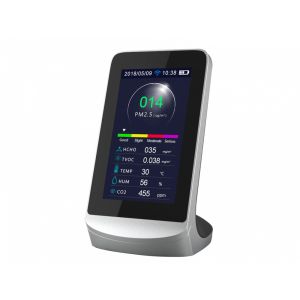 Medidor de qualidade do ar com 8 funções e controlo Wi-Fi