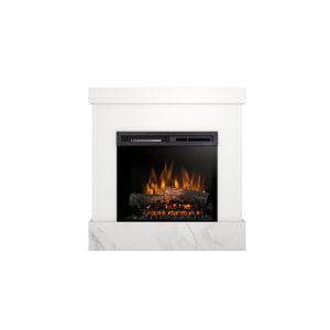 Diro - lareira elétrica LED independente - mármore branco/cristal 23'