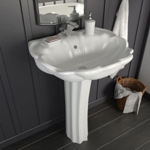 Lavatório autoportante de cerâmica branca vidaxl 580x510x200 mm