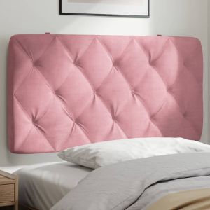 Almofadão de cabeceira 100 cm veludo rosa ptob1783