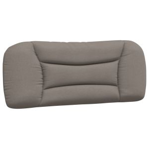 vidaXL cabecero de cama acolchado tela gris taupé 100 cm