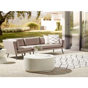 Sofá de jardim 3 lugares loretello creme à esquerda