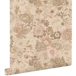 Estahome papel de parede flores vintage 50 x 900 cm 139764