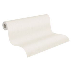 A.s. Création papel de parede aspecto de linho branco - 53 cm x 10.05 m
