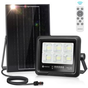 Aigostar refletor LED solar com controle remoto 100w, 6500k, ip65