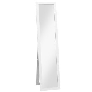 Espelho de pé mdf e vidro branco 37x40x155 cm