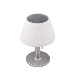 Candeeiro de mesa solar LED platina 5w com intensidade ajustável