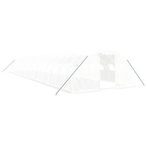 Estufa com estrutura de aço 72 m² 18x4x2 m branco