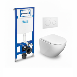 Roca duplo e puls. Pl10 branco mate, wc round smart tor 3 kp Soft Close