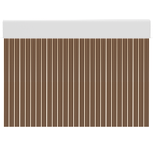 Cortina de porta PVC pastel castanho com bege / 120 x 220