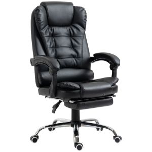 Cadeira de escritório 64,5x69x109-117 cm pu e espuma Homcom
