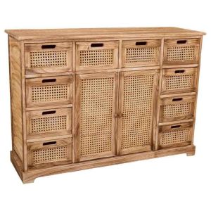 Aparador de madeira marrom 113x33x78,5
