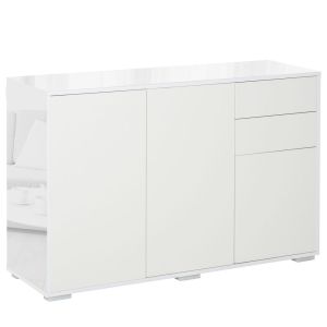 Aparador sala de estar 117x36x74 cm color blanco Homcom