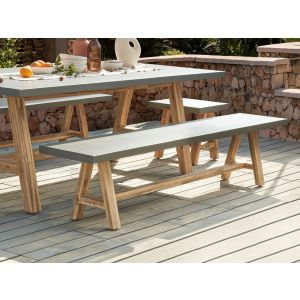 Banco de jardim tonnare 200 cm betão cinzento