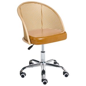 Cadeira home office baltimore pele sintética castanho