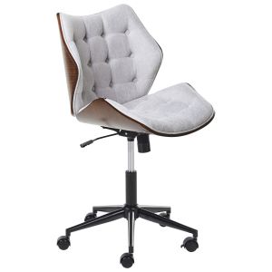 Cadeira home office lompoc linho sintético cinzento