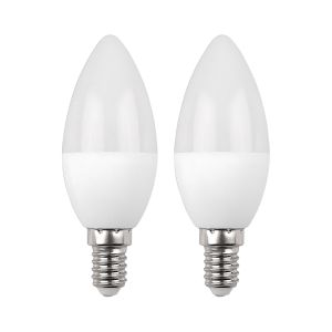 Pack 2 lâmpadas vela LED e14 6w equi.40w 470lm 10000h 1primer líder