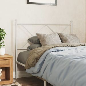 Cabeceira de cama 100 cm metal branco ptob3913
