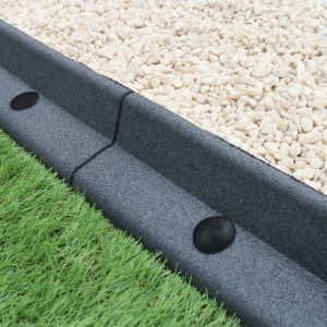 Fronteiras cinzas flexíveis fronteiras de jardim 4 x 1,2m pacote
