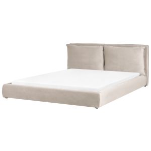 Cama veludo bajonna 180 x 200 cm taupe