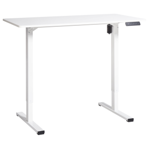 Secretária de pé ajustável eletricamente tavares 120 cm 60 cm branco