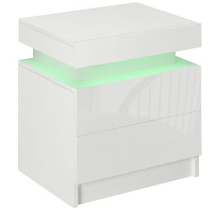 Mesa de cabeceira 45x35x52 cm color blanco Homcom, casa - quarto