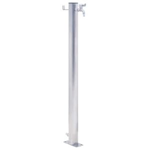 vidaXL fuente de agua para jardín acero inoxidable redonda 80 cm