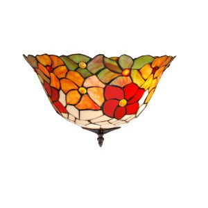 Luminária de teto da série tiffany bell, 40 cm de ø.