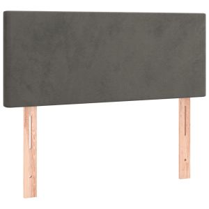 vidaXL cabecero de terciopelo gris oscuro 90x5x78/88 cm
