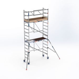Andaime dobrável Xtrem 75x190 5,70 m at com estabilizadores e rodapé