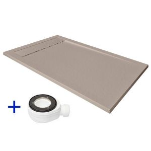 Base de duche de resina 160x90 premium ambiente moka  ral 9001  90x160