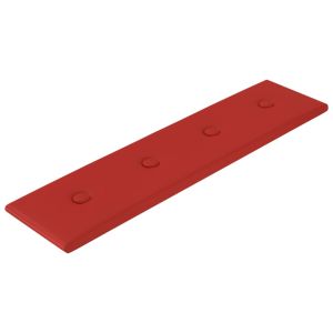 Painel parede 12 pcs 60x15 cm couro art. 1,08 m² vermelho tinto