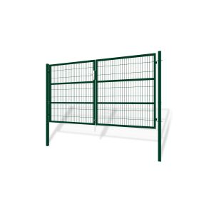 Portão giratório de malha razo 3m a.160cm + portão verde de 1m a.160cm