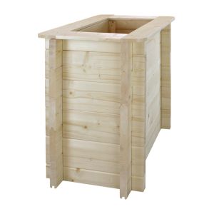 Jardinera elevada de madera - 58x38xh57 cm - Timbela m611