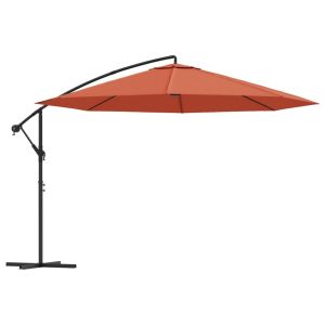 Helloshop26 - guarda-sol excêntrico - terracota - 350 x 280 cm
