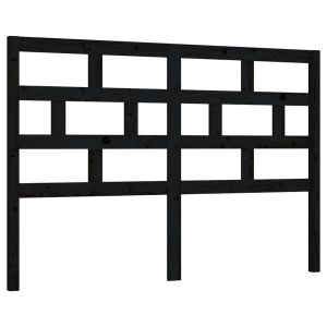vidaXL cabecero de cama madera maciza de pino negro 166x4x100 cm