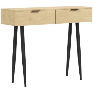 Consola 100x30x80,5 cm color marrón Homcom, casa - móveis de armazenamento