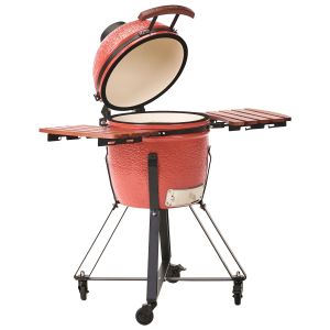 Grelhador a carvão kamado cerâmica vermelho