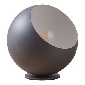 Candeeiro de mesa lukkodso 1xE27 abajur esférico metal ø20x20 cm cinzento